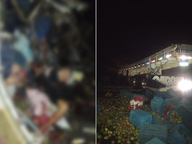 Capa: Batida entre ônibus e caminhão na BR 324 deixa 25 mortos e 5 feridos