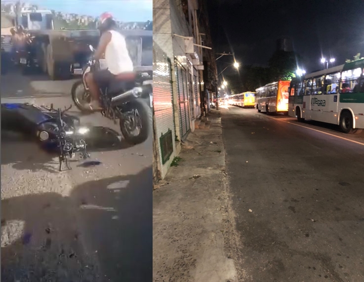 Capa: Moto colide com duas carretas em viaduto, homem morre, e trânsito trava na Cidade Baixa