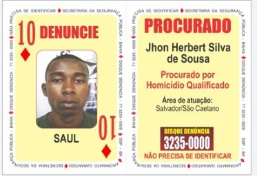 Capa: Baralho do Crime: procurado na Bahia é preso no Rio de Janeiro