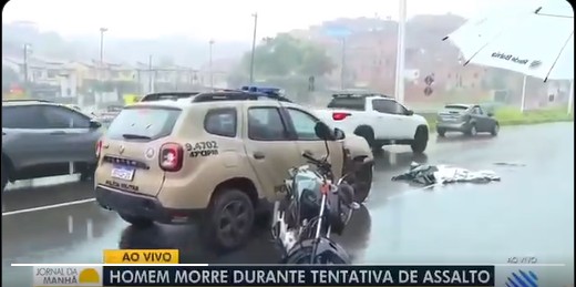 Capa: Jornal interrompe reportagem ao vivo por mostrar corpo de vítima morta em assalto