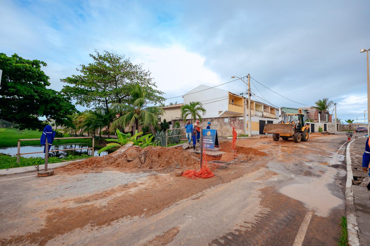 Capa: Trecho de Ipitanga sofre alteração para receber obra de drenagem