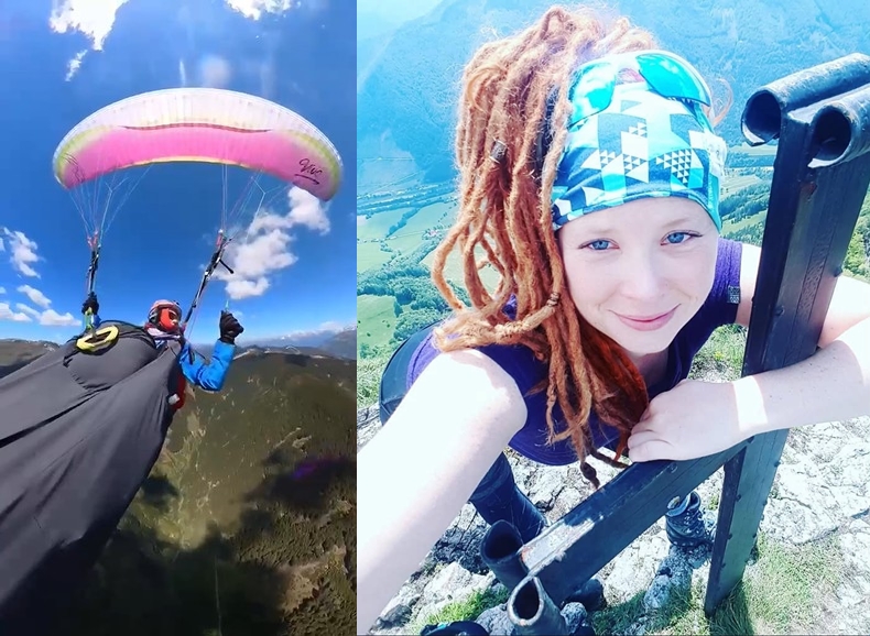 Capa: Paraglider é atingida por avião e vive momentos de tensão nos céus da Áustria