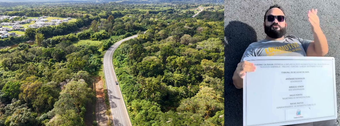 Capa: Seinfra registra boletim de ocorrência contra Leandro de Jesus por furto de placa da BA-649