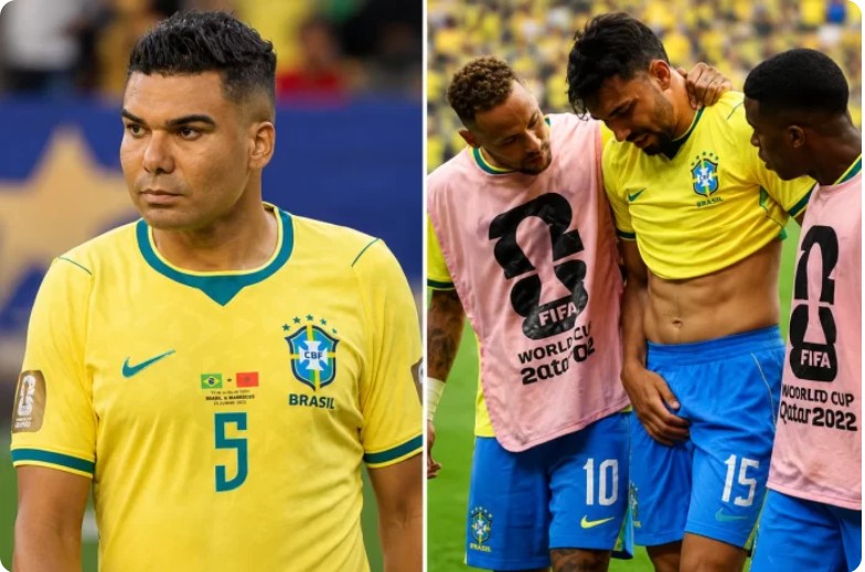 Capa: Lucas Paquetá tem lesão na coxa confirmada, sem previsão de retorno; Casemiro é dúvida