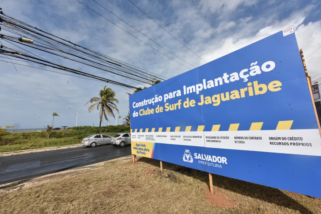 Capa: Prefeitura de Salvador inicia construção do Clube de Surf de Jaguaribe