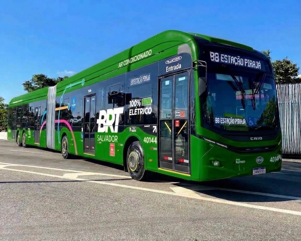 Capa: Salvador terá 10 novos ônibus elétricos articulados que vão permitir expansão das áreas atendidas pelo BRT