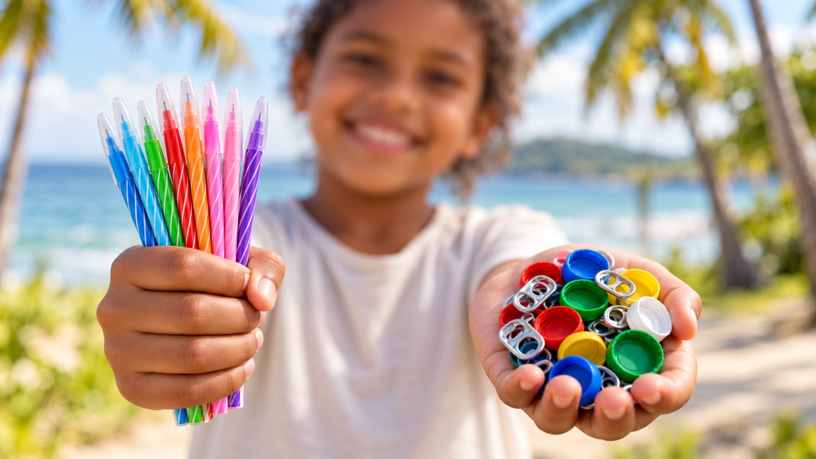 Capa: Escola de Vera Cruz realiza troca de tampinhas por canetas e promove imersão de alunos na economia circular